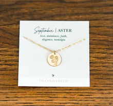 Load image into Gallery viewer, Birth Flower Necklace- Gold Filled