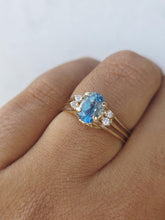 Load image into Gallery viewer, Blue Topaz Estate Ring - 10k Yellow Gold - Estate