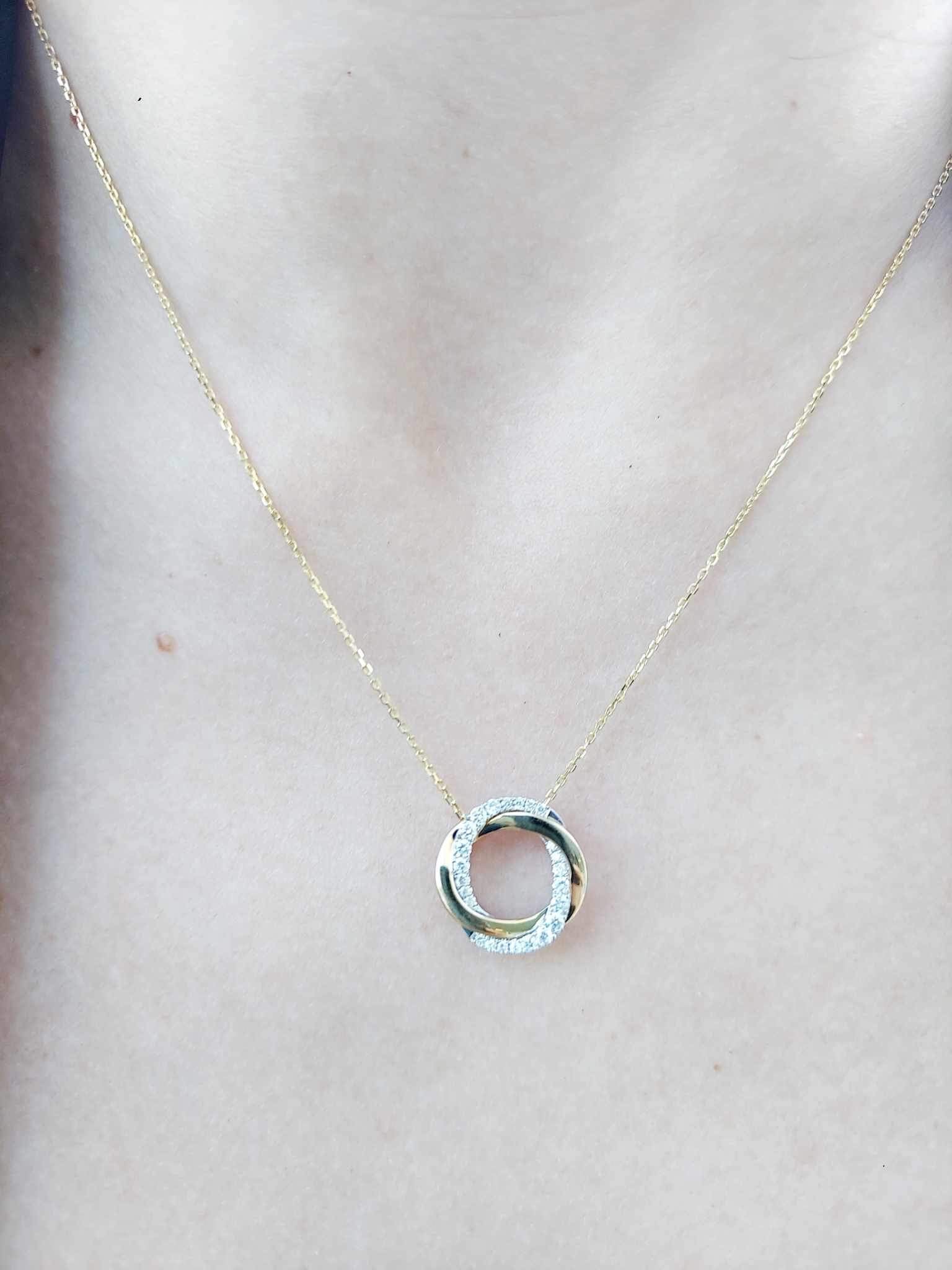 Forever Love Diamond Necklace 14K Gold