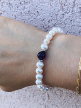 Load image into Gallery viewer, Pearl with Amethyst - The TJazelle Cape Bracelet