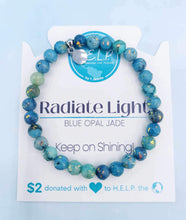 Load image into Gallery viewer, Radiate Light Blue Opal Jade Stacker - TJazelle HELP Collection