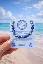 Load image into Gallery viewer, Silver Dipped Sky Blue Agate "Clarity" Stacker - TJazelle