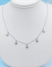 Load image into Gallery viewer, Multi Pave Star Necklace - Sterling Silver