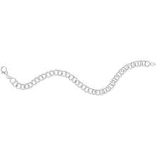 Load image into Gallery viewer, Double Link Charm Bracelet 7” - Sterling Silver