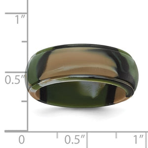 Camouflage 8mm Ridged Edge Silicone Band