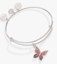 Load image into Gallery viewer, Pave Butterfly Charm Bangle Bracelet - Alex and Ani