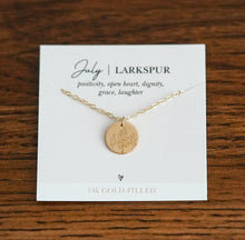 Load image into Gallery viewer, Birth Flower Necklace- Gold Filled