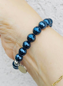 Evelyn Bracelet - Black Mystic Agate