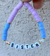 Load image into Gallery viewer, “Sister&quot; Heishi Stretch Bracelet -Kids