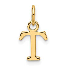 Load image into Gallery viewer, 14ky Cutout Letter T Initial Pendant