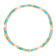 Load image into Gallery viewer, "The Marie" Light Turquoise Crystal Stretch Bracelet