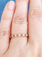 Load image into Gallery viewer, Ruby and Diamond Band - 14K Gold