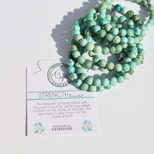 "Strength" Peruvian Turquoise Stacker - TJazelle