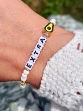 Load image into Gallery viewer, "Extra" Guacamole with Avacado Charm Bracelet - Little Words Project