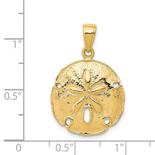 Load image into Gallery viewer, Sand Dollar Charm Pendant - 14K Yellow Gold