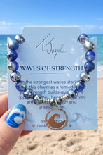 Load image into Gallery viewer, Waves of Strength Charm Beaded Bracelet - TJazelle