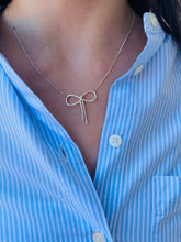 Load image into Gallery viewer, Bow Necklace - Sterling Silver