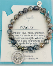 Load image into Gallery viewer, Prayers CZ Silver Charm Bracelet - TJazelle