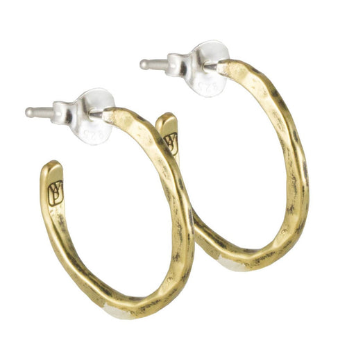 Free Form Gold Tone Hoops - Waxing Poetic