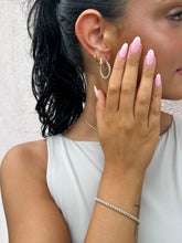 Load image into Gallery viewer, Fancy Ice Hoops - 14K Yellow &amp; White Gold