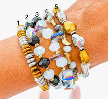 Load image into Gallery viewer, Moonbeam Gold and Silver $10 Stretch Bracelet