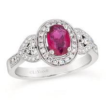 Load image into Gallery viewer, Le Vian Couture® Ring featuring 3/4 cts. Passion Ruby™, 1/3 cts. Vanilla Diamonds® set in 18K White Gold