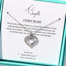 Load image into Gallery viewer, "Family Heart" Silver Necklace - TJazelle