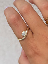 Load image into Gallery viewer, .36 Carat Pear Shaped Lab Diamond Ring - 14K Gold