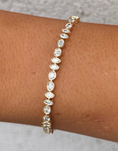 Load image into Gallery viewer, 3.44 Carat Marquise and Oval Shaped Lab Diamond Tennis Bracelet - 14K Gold