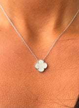 Load image into Gallery viewer, Mother of Pearl Clover Necklace - Sterling Silver