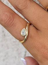 Load image into Gallery viewer, .36 Carat Pear Shaped Lab Diamond Ring - 14K Gold