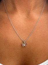 Load image into Gallery viewer, Butterfly Necklace with Orange/Red Enamel - Nicole Barr