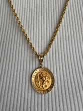 Load image into Gallery viewer, Saint Christopher on 22' Rope Chain - 14K Yellow Gold
