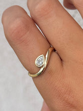 Load image into Gallery viewer, .36 Carat Pear Shaped Lab Diamond Ring - 14K Gold
