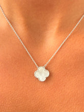 Load image into Gallery viewer, Mother of Pearl Clover Necklace - Sterling Silver