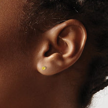 Load image into Gallery viewer, Synthetic Citrine November Birthstone Earrings - 14K Yellow Gold