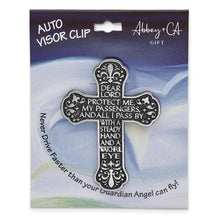 Load image into Gallery viewer, Travelers Prayer Cross Visor Clip