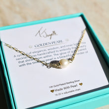 Load image into Gallery viewer, Golden Pearl Necklace - TJazelle