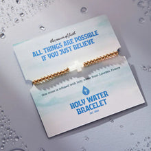 Load image into Gallery viewer, Opal Cross Stretch Bracelet in Gold - Holy Water