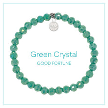Load image into Gallery viewer, "Good Fortune" Green Crystal " Stacker Bracelet - TJazelle HELP