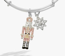 Load image into Gallery viewer, Nutcracker &amp; Snowflake Charm Bangle - Alex And Ani