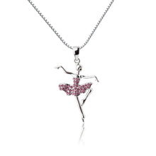 Load image into Gallery viewer, Ballerina Dancer Necklace for Children - Sterling Silver