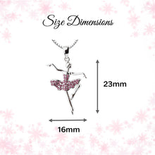 Load image into Gallery viewer, Ballerina Dancer Necklace for Children - Sterling Silver