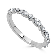 Load image into Gallery viewer, 14K GOLD &amp; MARQUISE DIAMOND RING - 14K White Gold