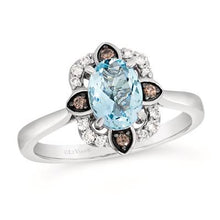 Load image into Gallery viewer, Sea Blue Aquamarine Le Vian® Ring 14K Gold