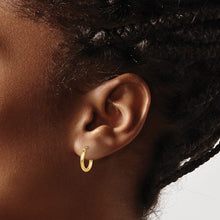 Load image into Gallery viewer, Small Polished Tube Hoop Earrings - 14K Gold
