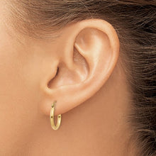 Load image into Gallery viewer, Small Polished Tube Hoop Earrings - 14K Gold