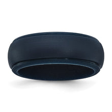 Load image into Gallery viewer, Navy Silicone 8mm Ridged Edge Band