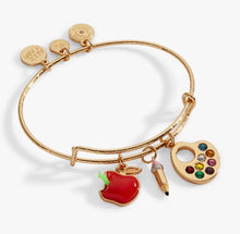 Load image into Gallery viewer, Teacher’s Pet Multi Charm Textured Bangle - Alex And Ani