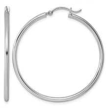 Load image into Gallery viewer, 2.25” Large Thin Silver Hoops - Sterling Silver